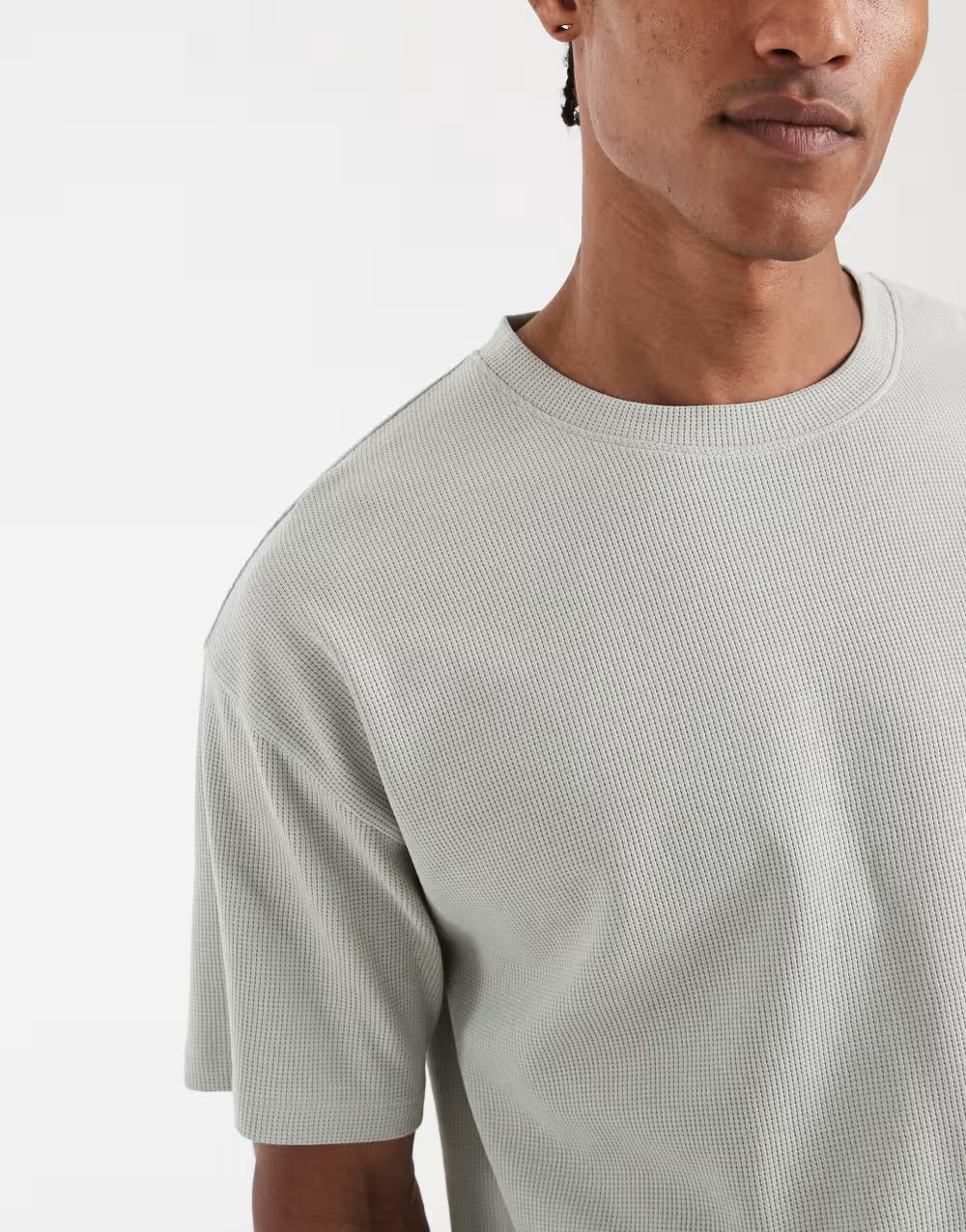klasyczny miętowy t-shirt tekstura okrągły dekolt