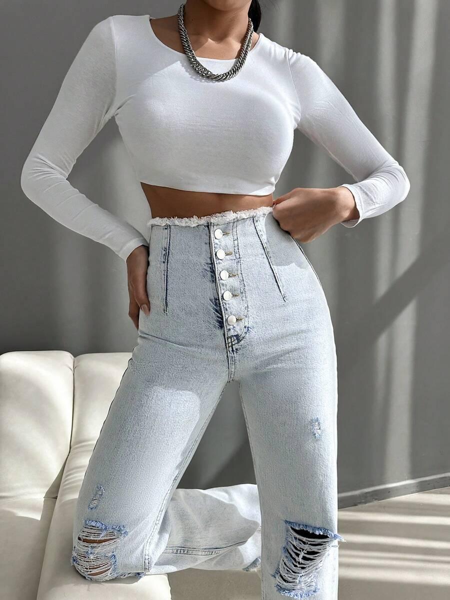 spodnie jeans prosta nogawka
