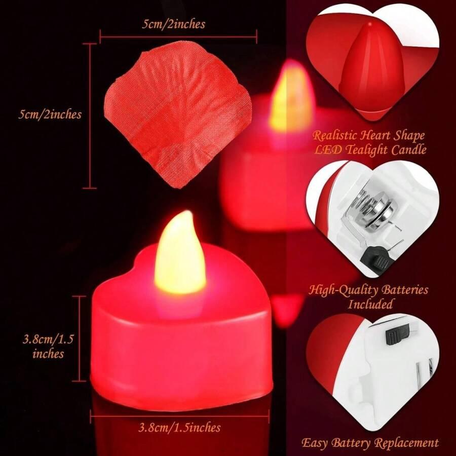 świece serce 23-pack