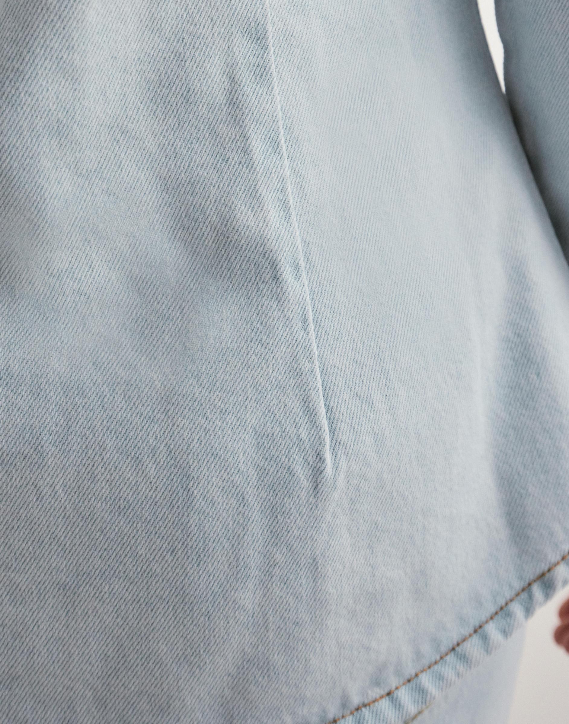 niebieska koszula jeans zatrzask
