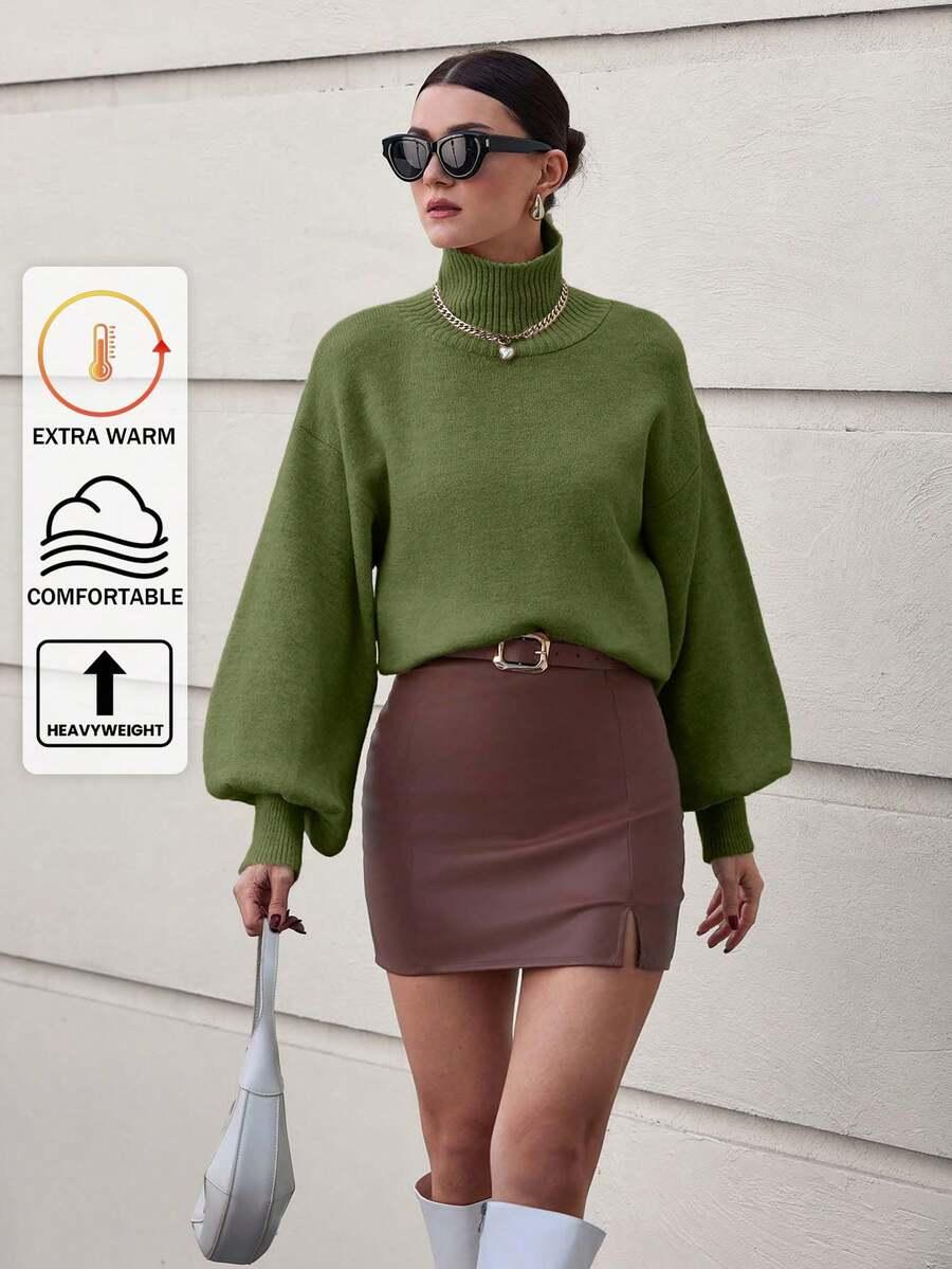 zielony sweter golf