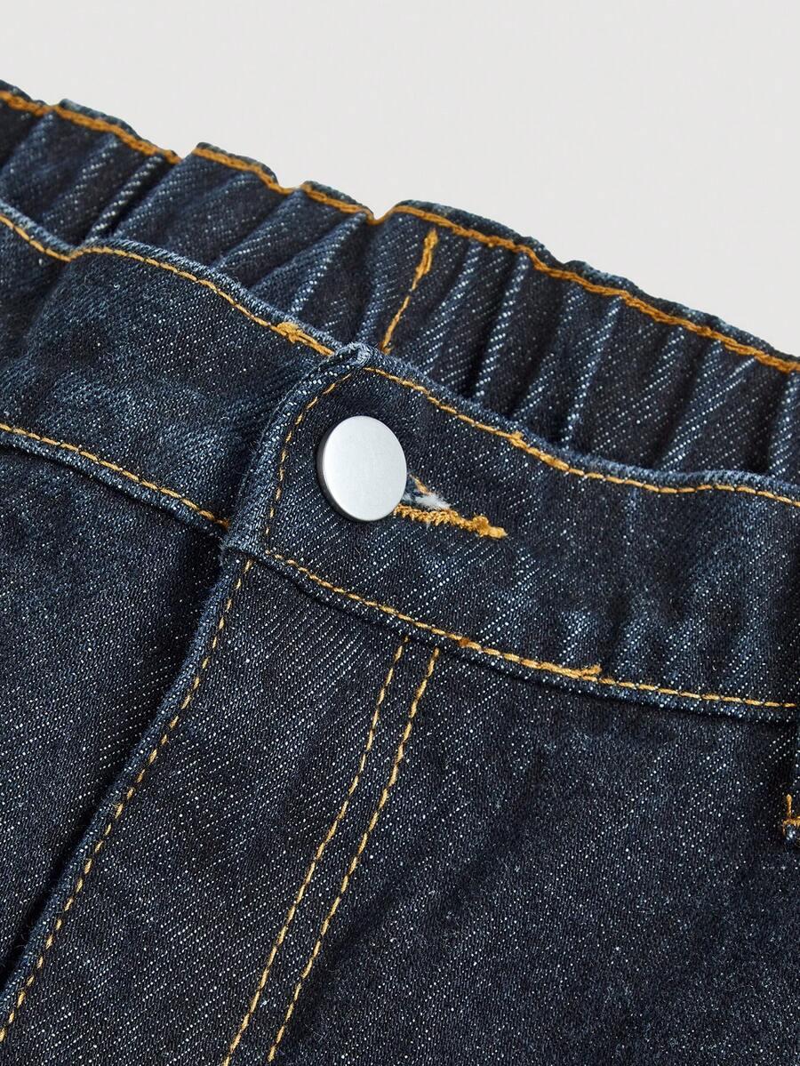 GRANATOWE SPODNIE JEANS