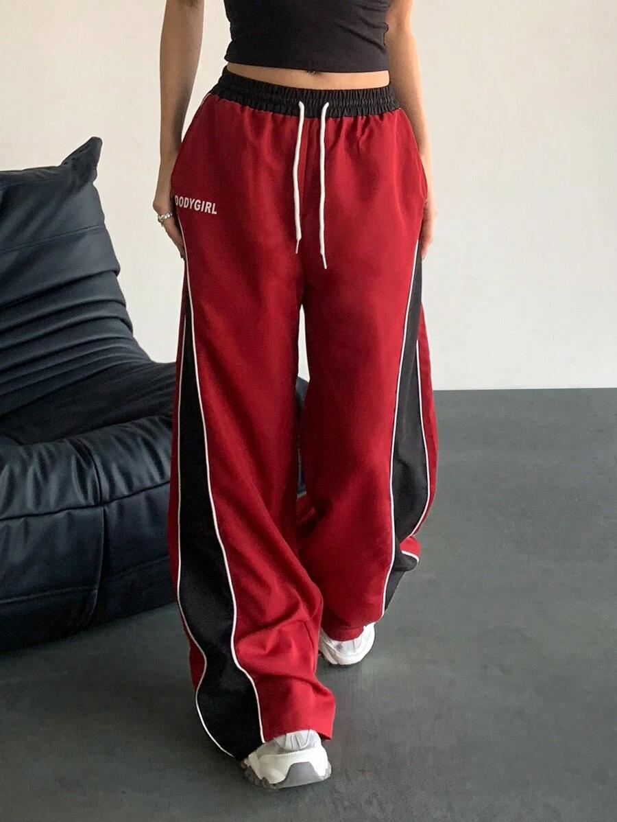 czerwone spodnie casual 