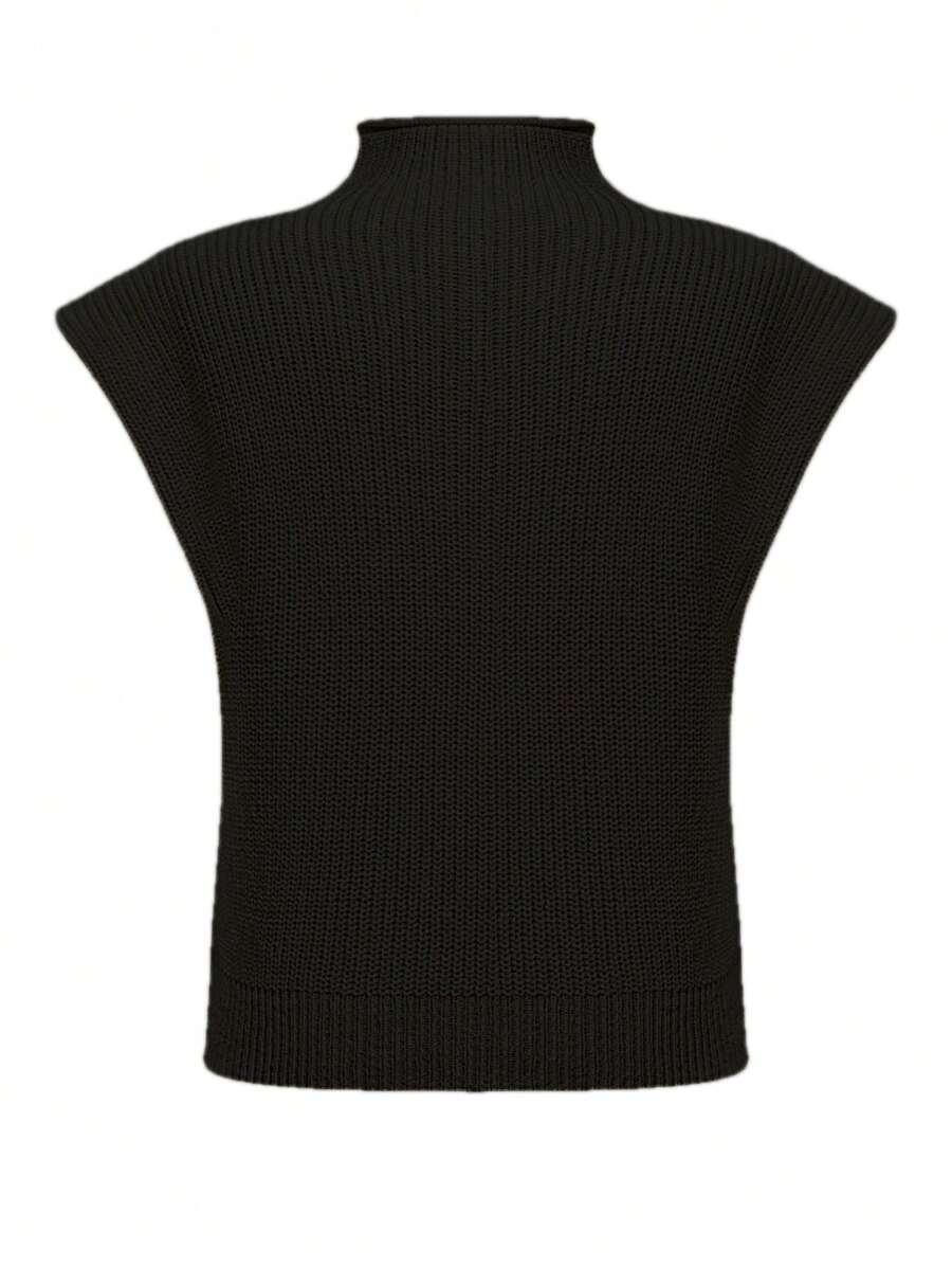 CZARNY SWETER KAMIZELKA 