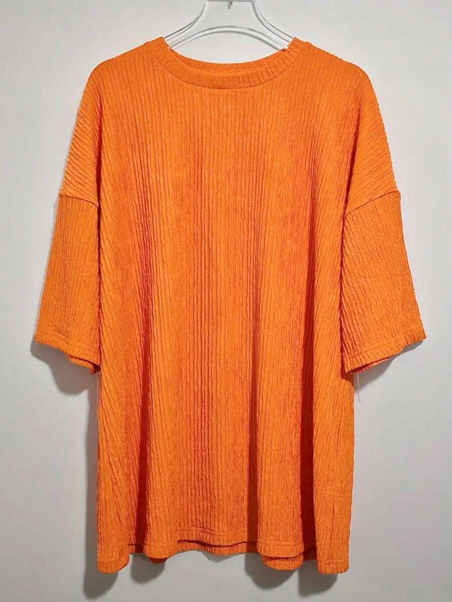 POMARAŃCZOWY T-SHIRT SPODNIE KOMPLET