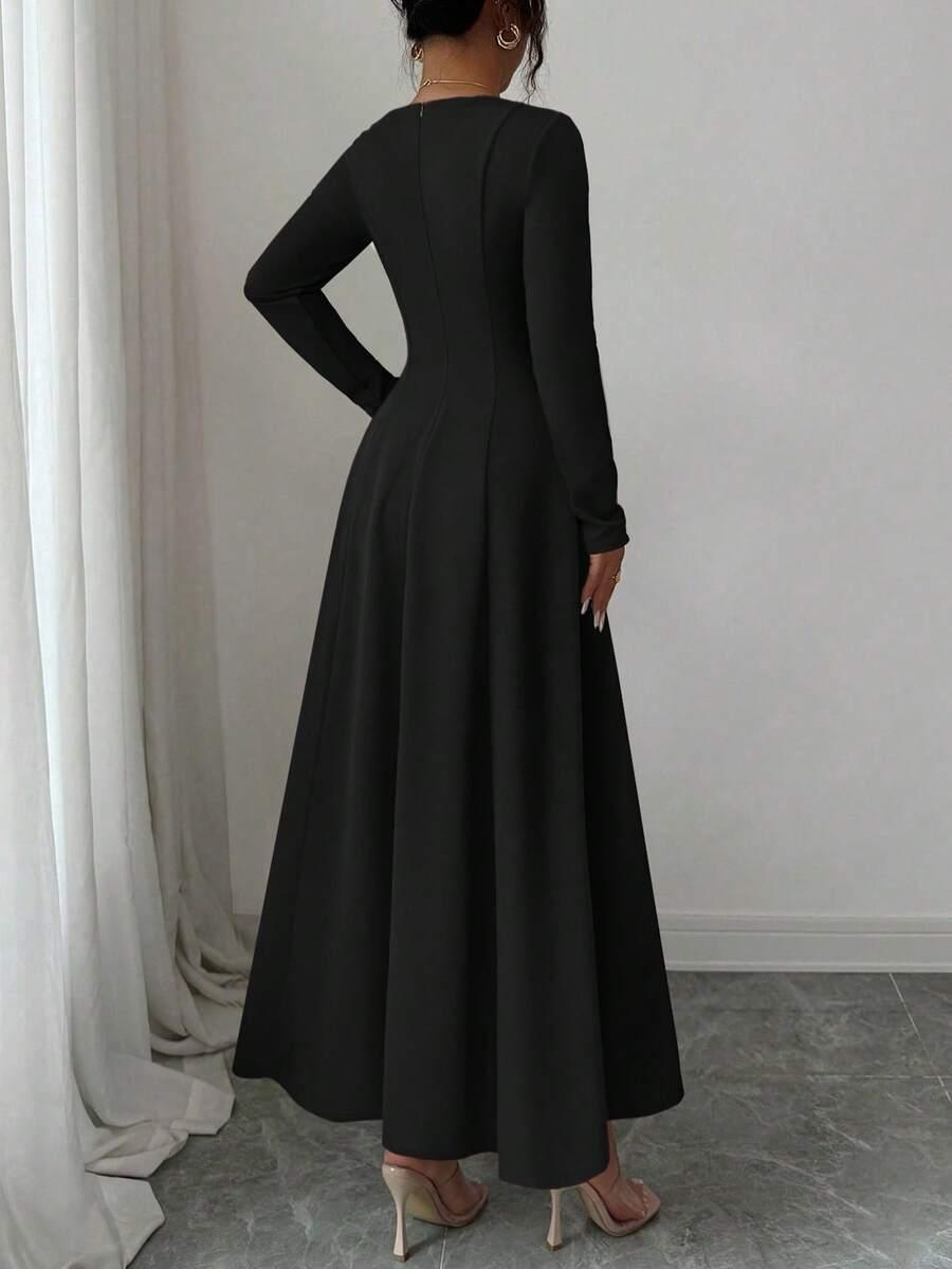 czarna maxi sukienka