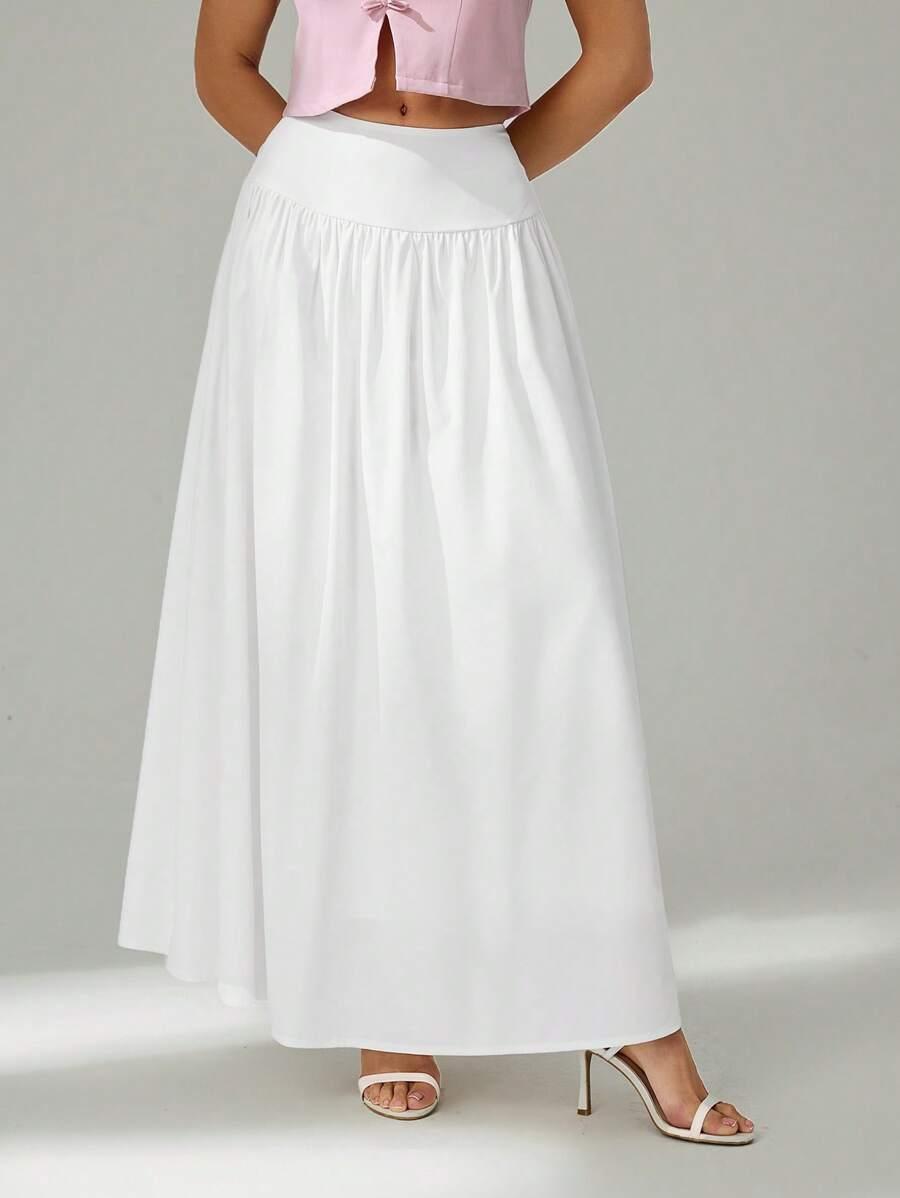 SPÓDNICA MAXI BIAŁA