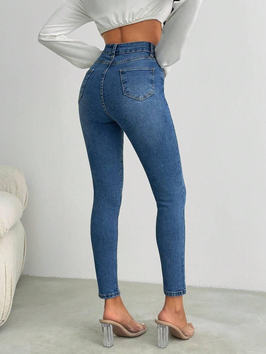 SPODNIE JEANS WYSOKI STAN