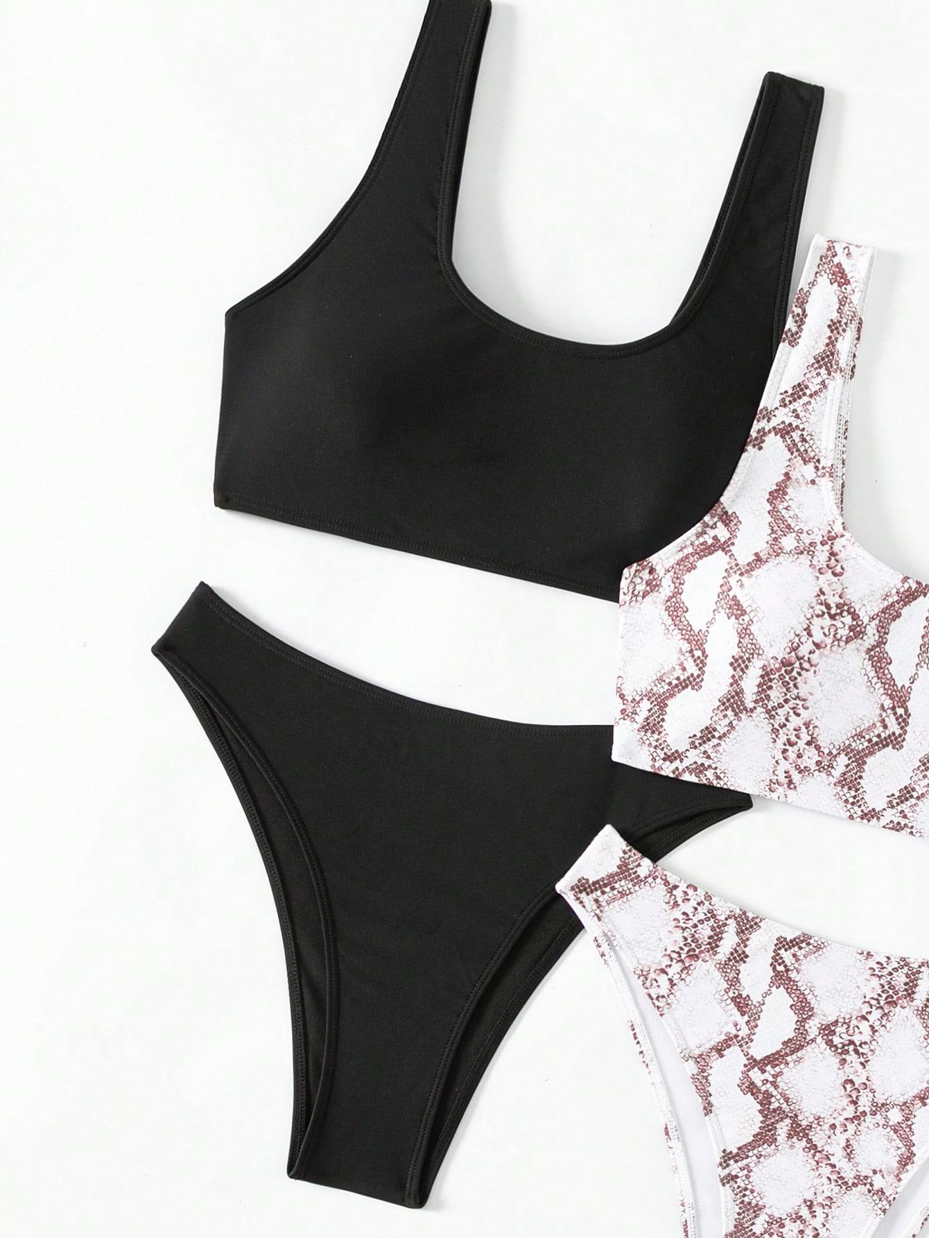 DWUCZĘŚCIOWY KOMPLET BIKINI DWA KOMPLETY 