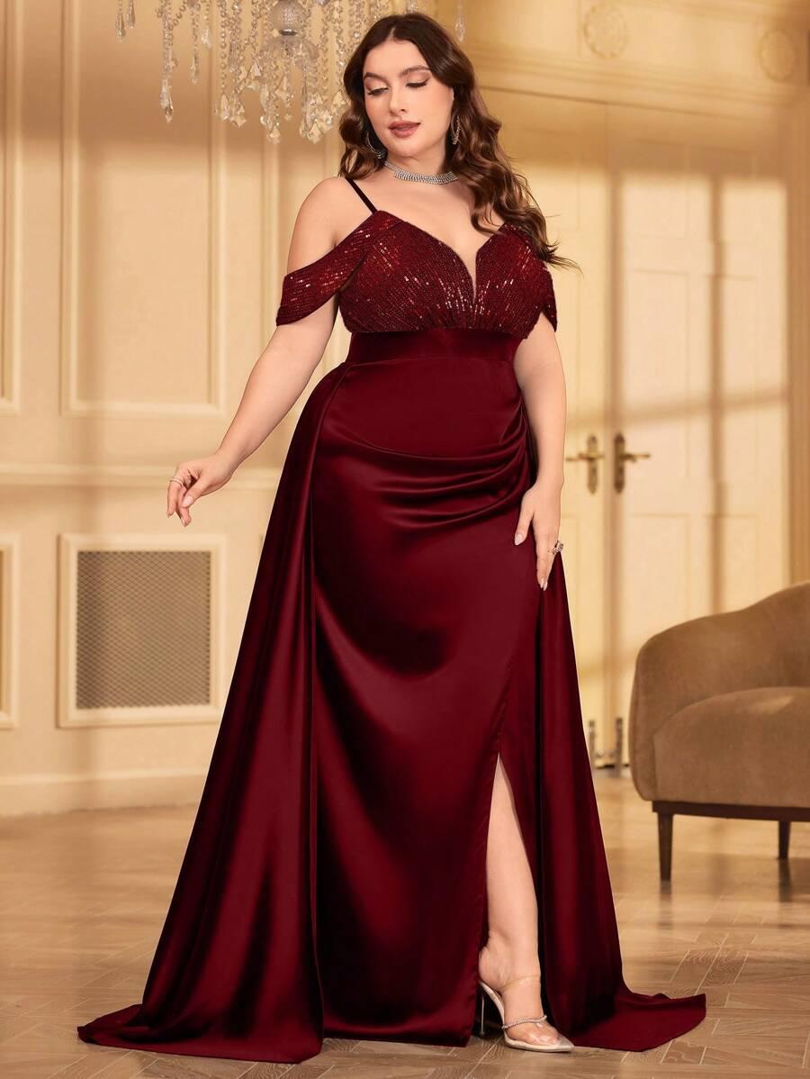 CZERWONA MAXI SUKIENKA
