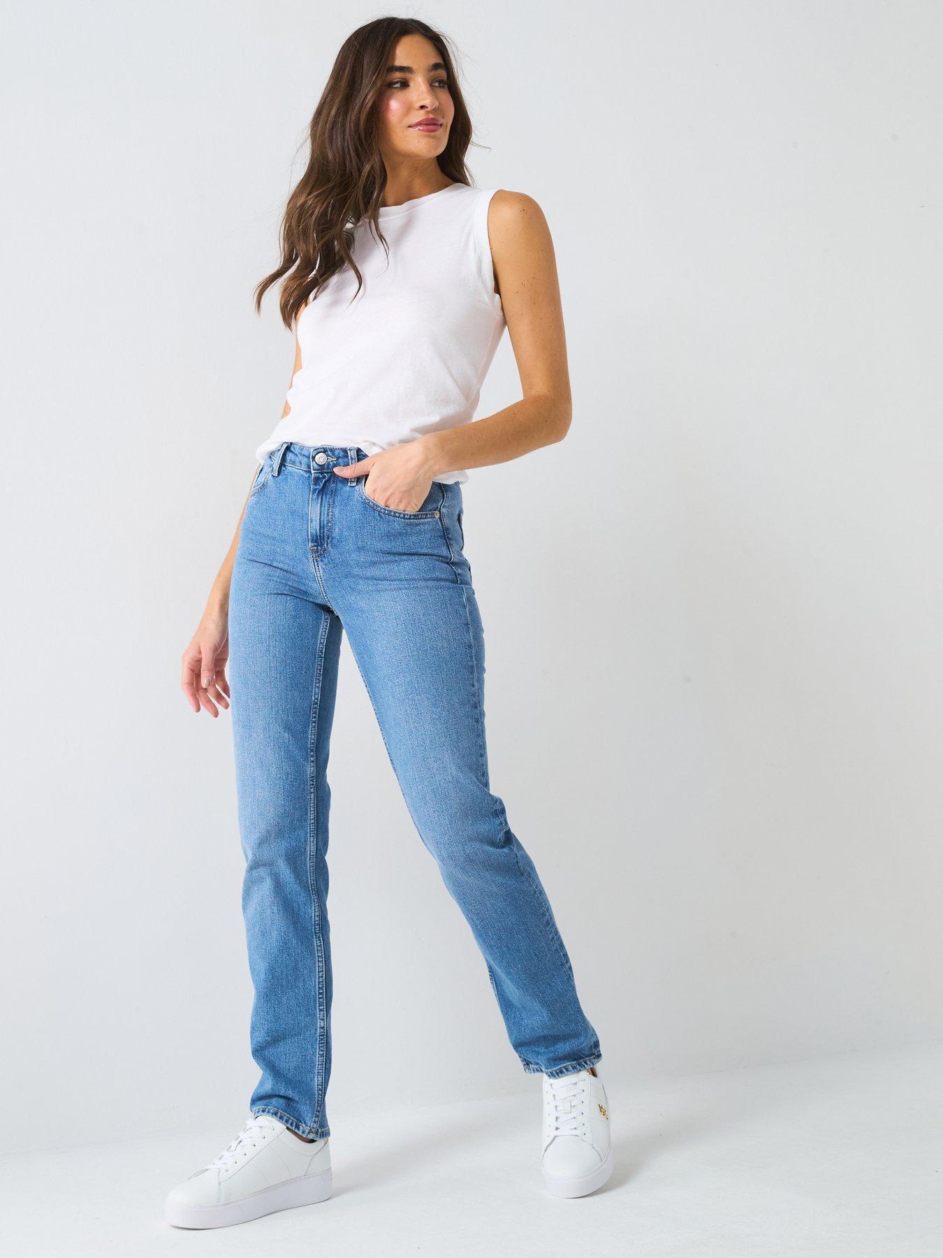 TOMMY HILFIGER JEANSY MID WAIST PROSTE WW0WW44345