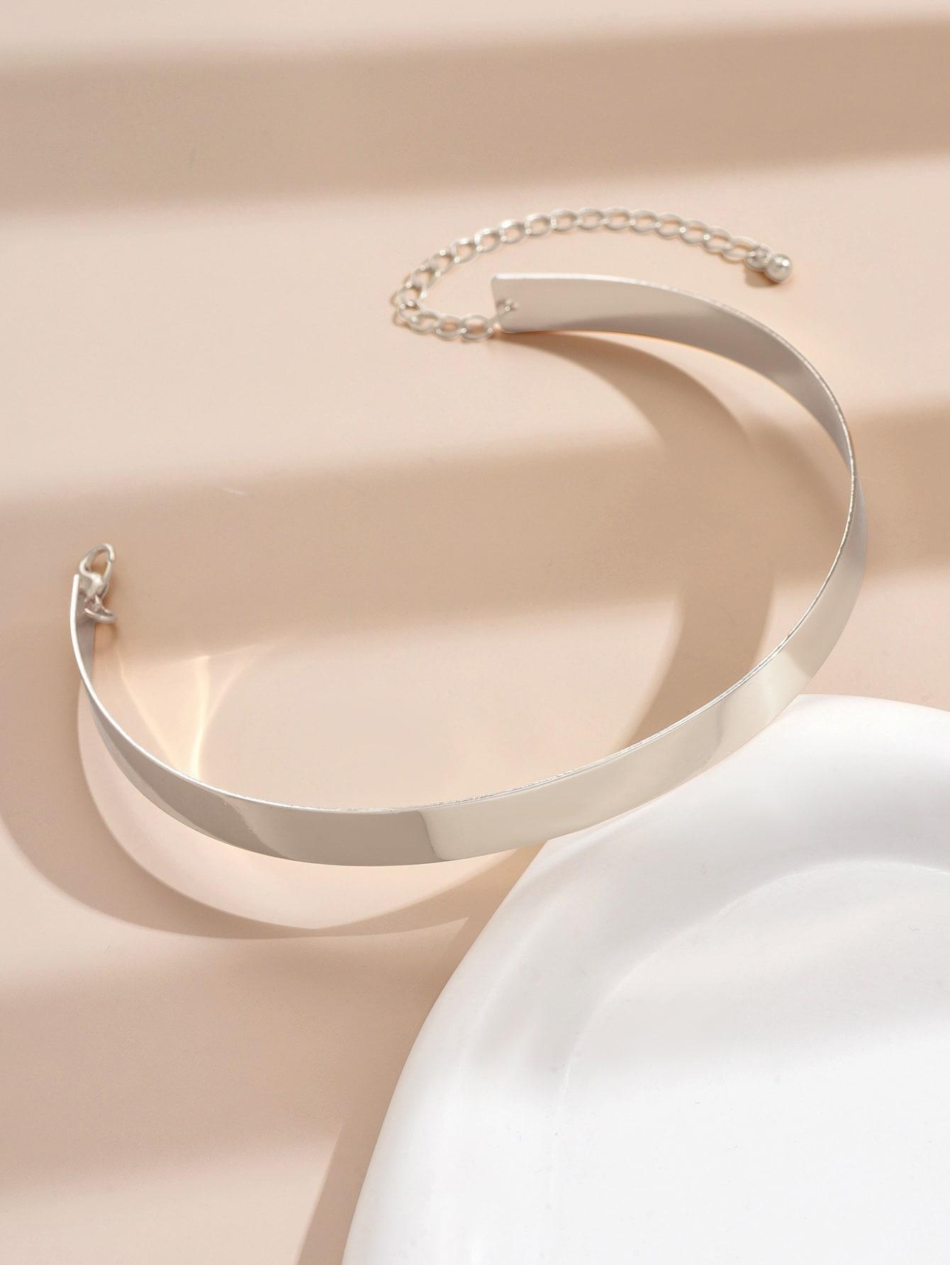 srebrny MINIMALISTYCZNY CHOKER