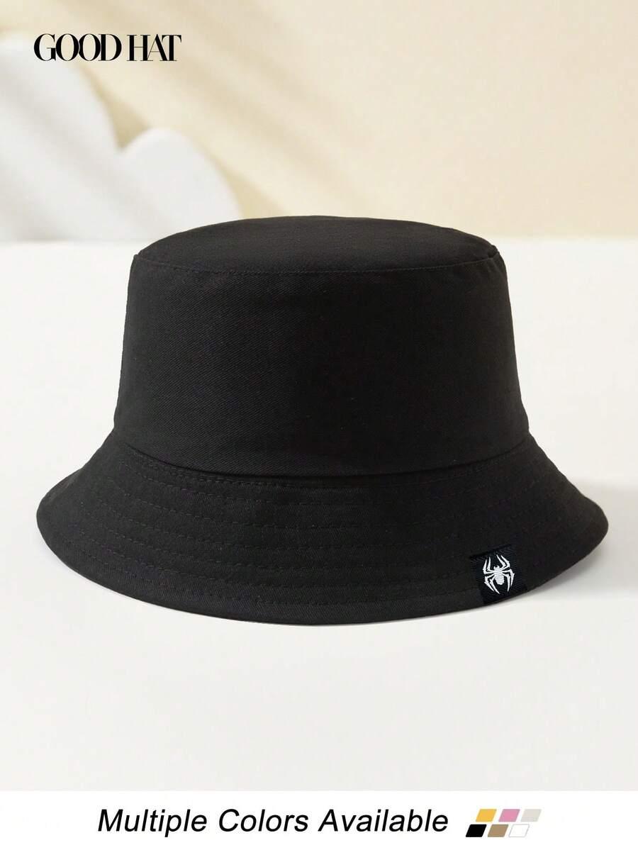 czarny kapelusz bucket