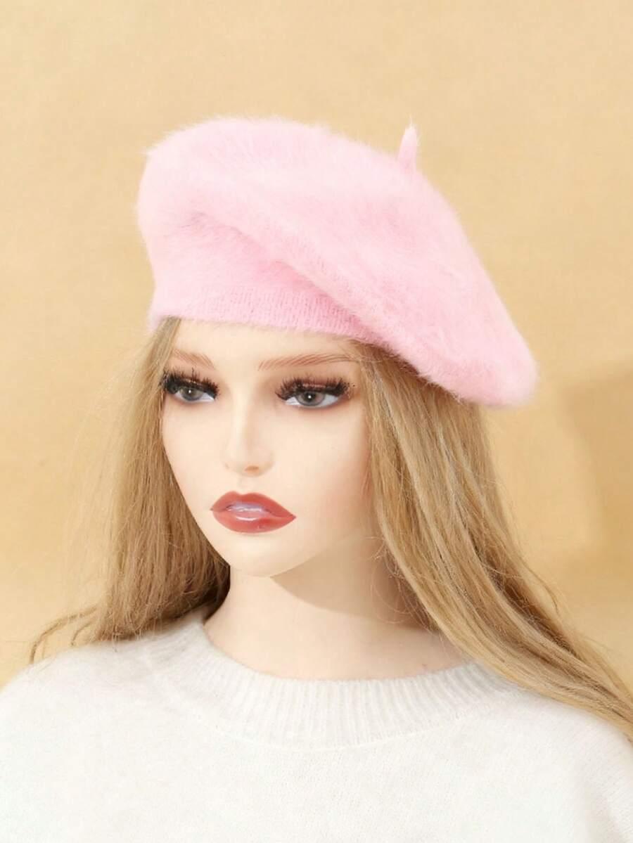 różowy beret casual