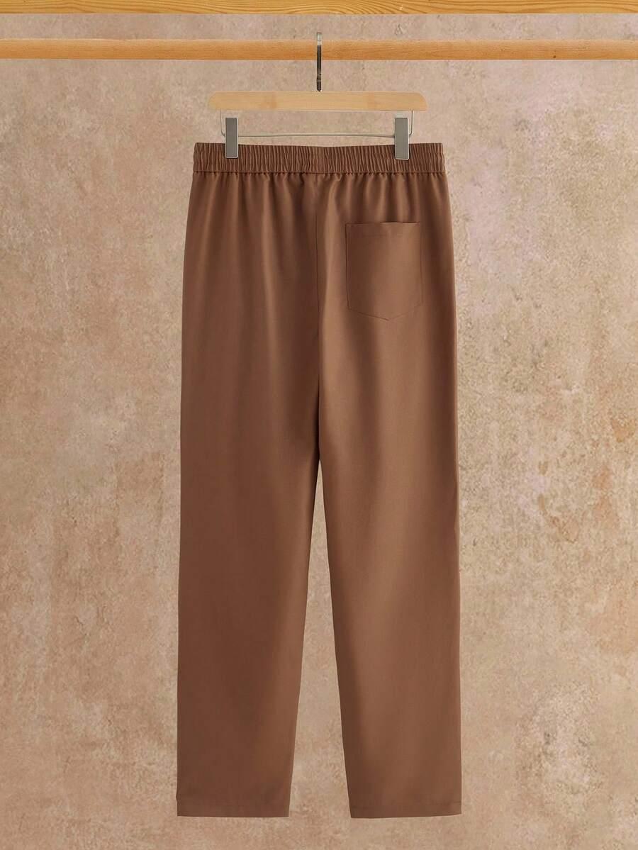 brązowe spodnie casual 