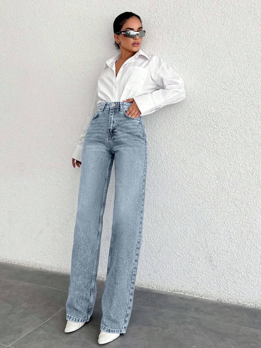 NIEBIESKIE SPODNIE JEANS 