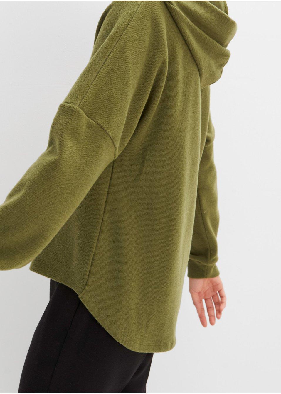 BLUZA DZIANINOWA Z KAPTUREM