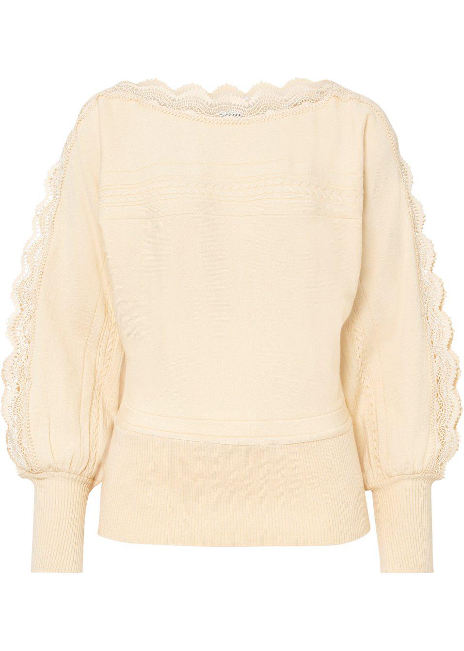 SWETER Z KORONKĄ