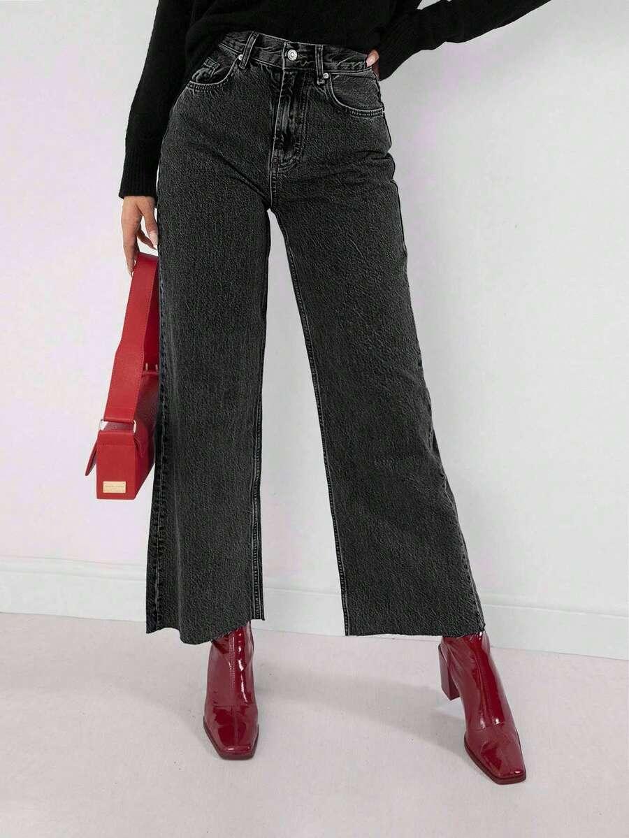 SPODNIE JEANS WYSOKI STAN