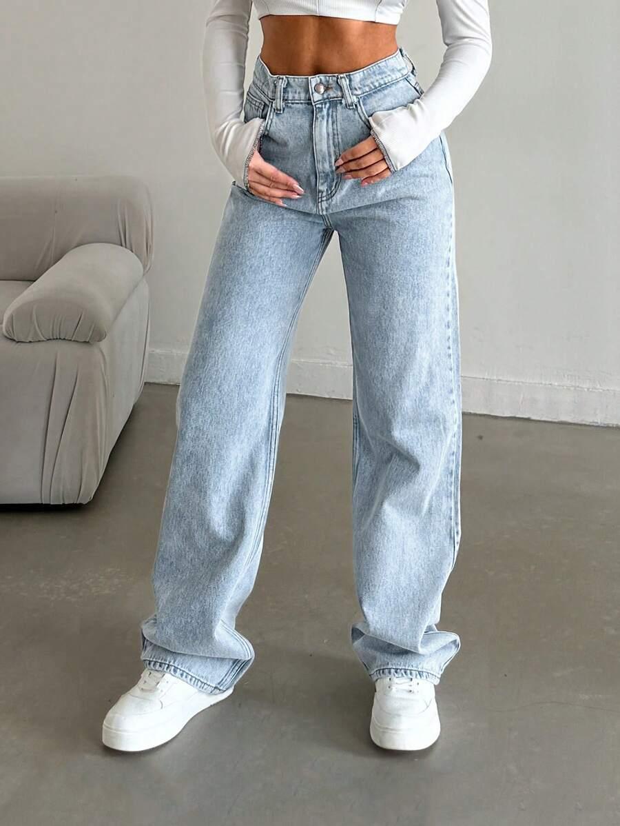 SPODNIE JEANS WYSOKI STAN