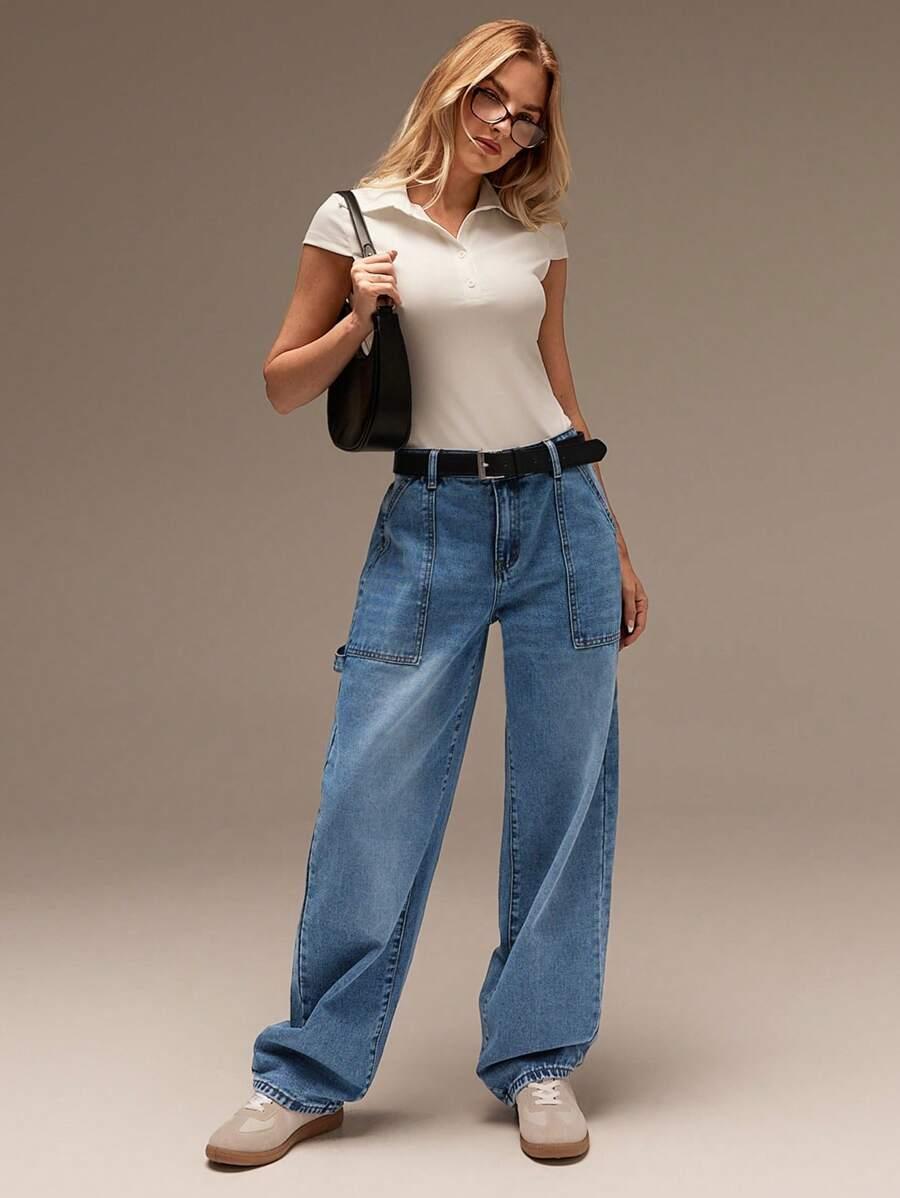 NIEBIESKIE SPODNIE JEANS