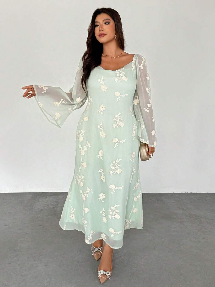 MAXI SUKIENKA PRINT KWIATY