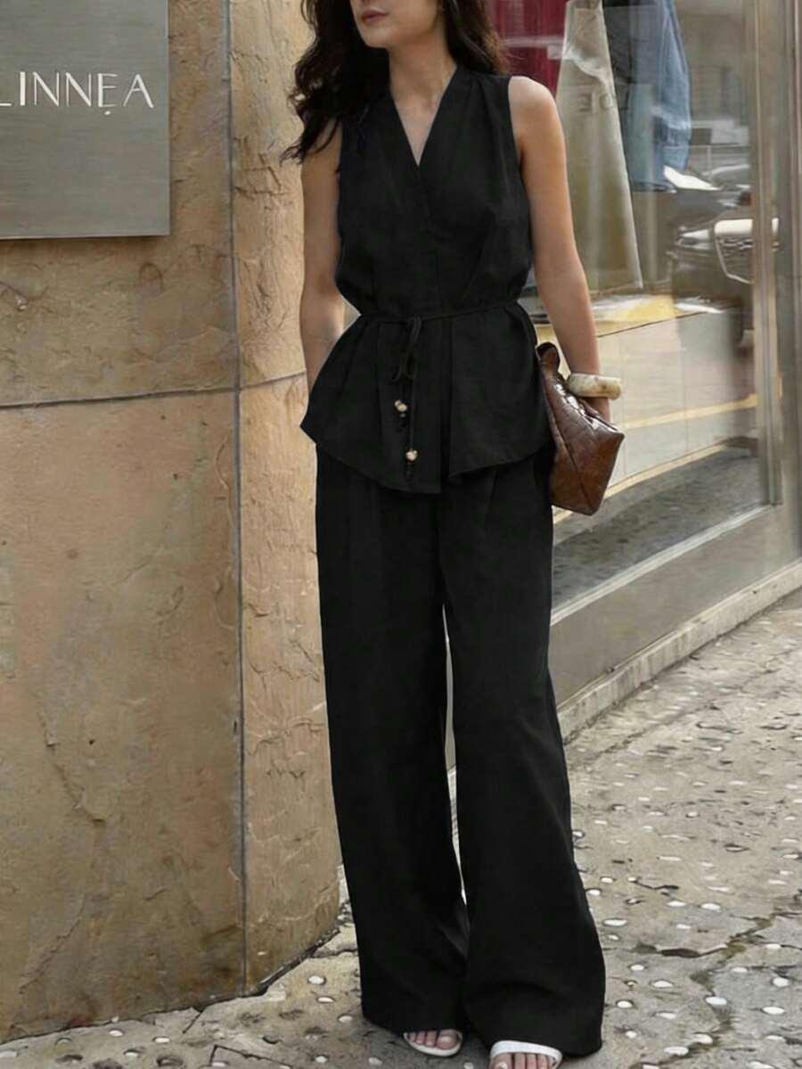 CZARNE SPODNIE CASUAL