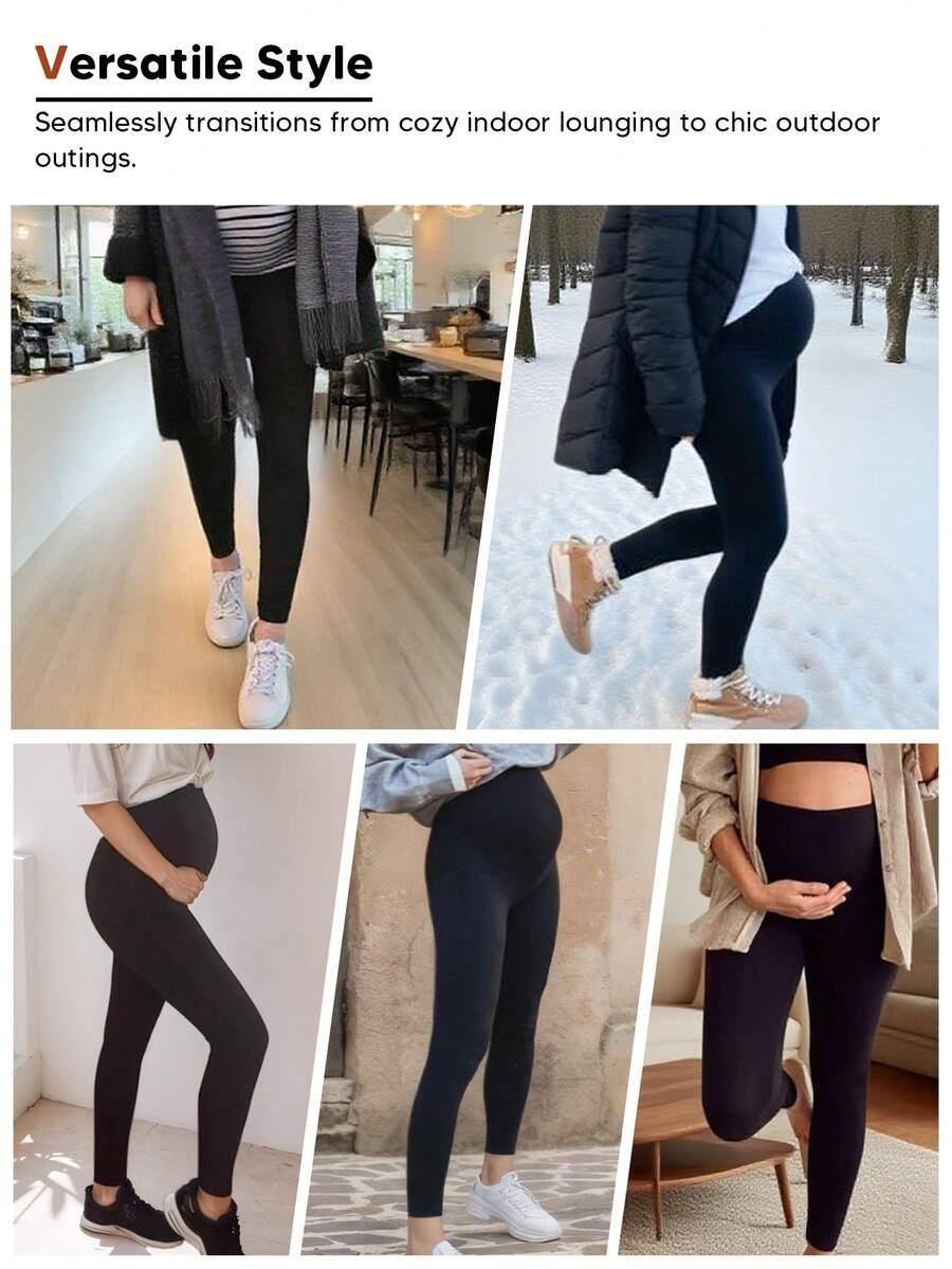 CZARNE CIĄŻOWE LEGGINSY