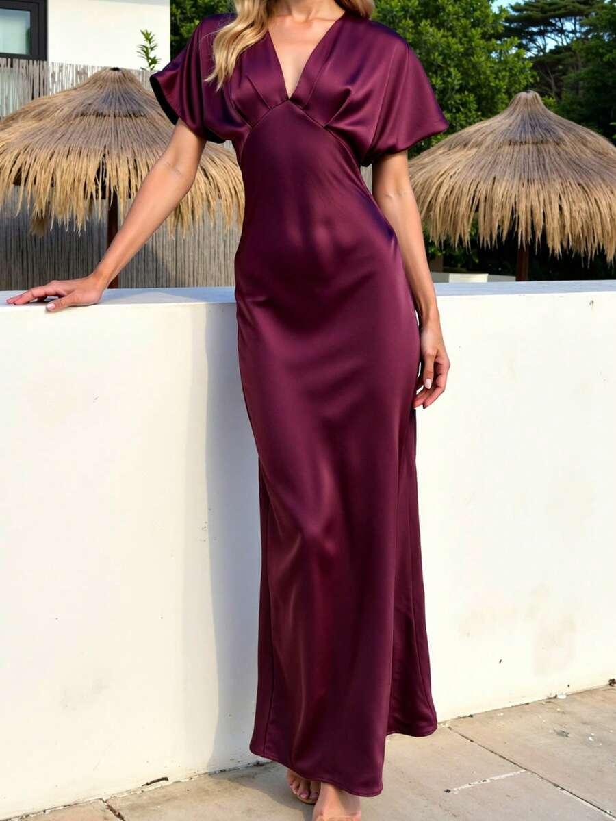 SATYNOWA MAXI SUKIENKA 