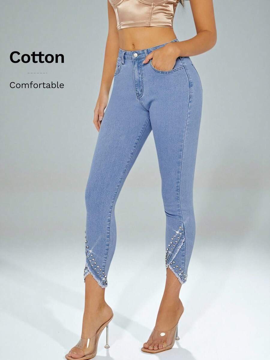NIEBIESKIE SPODNIE JEANS