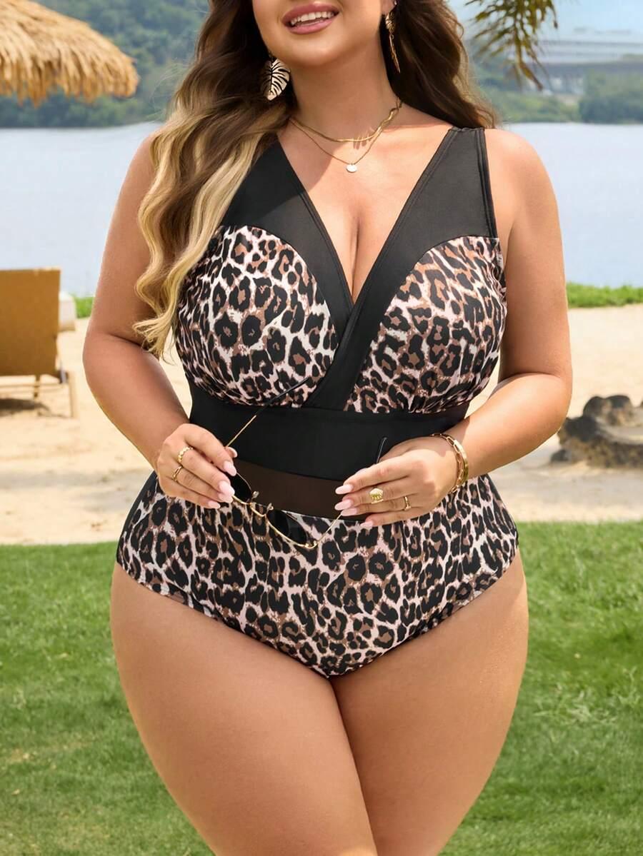 jednoczęściowy strój kąpielowy animal print