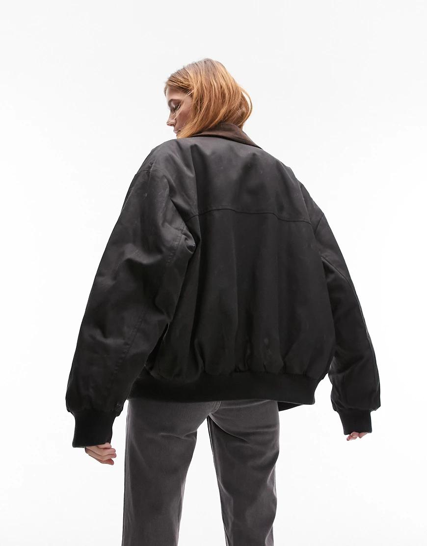 kurtka bomber oversize zamek kieszenie