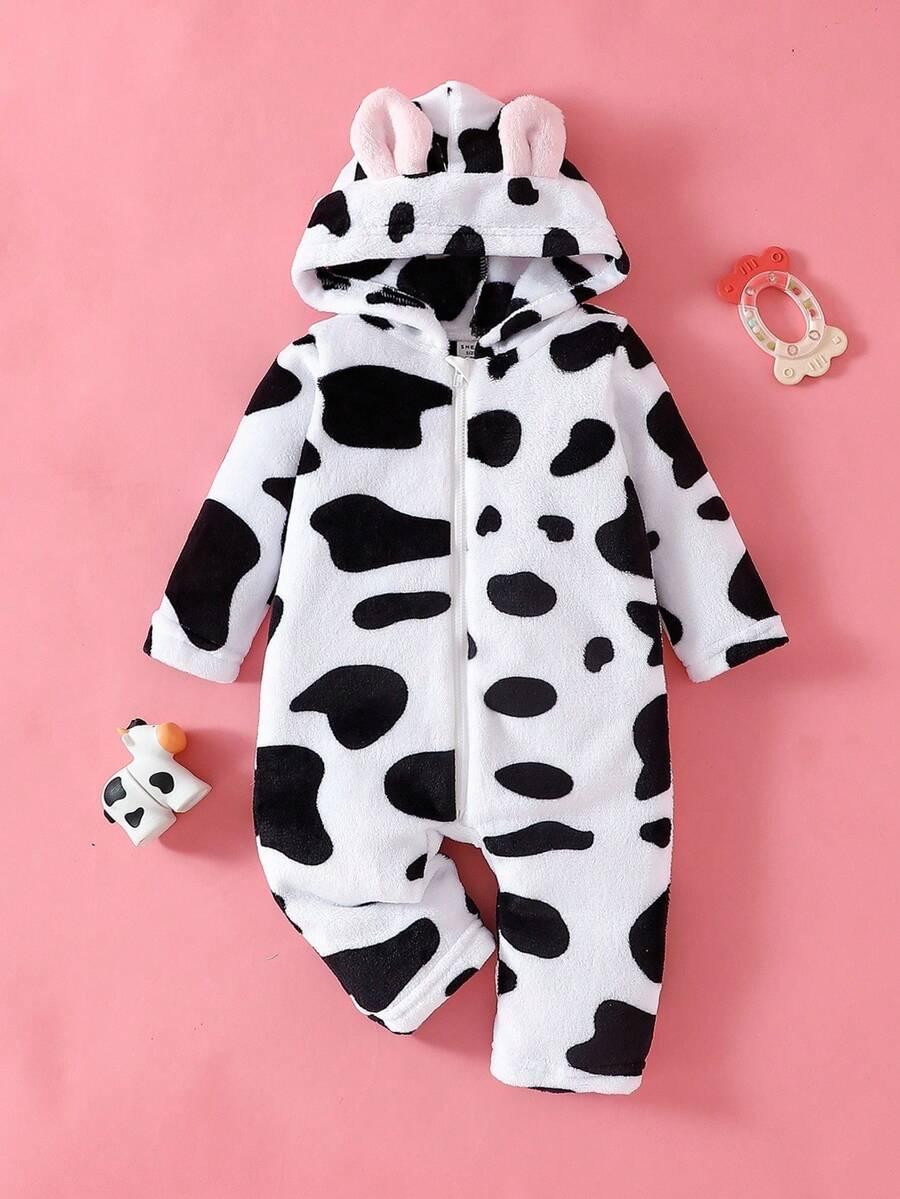kombinezon animal print uszy zamek
