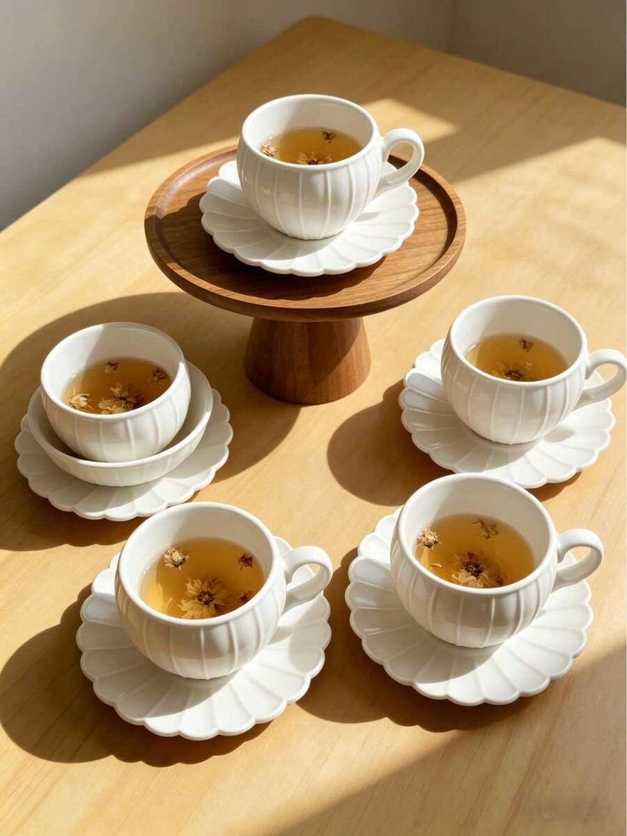 zestaw filiżanek ze spodkami 6-pack