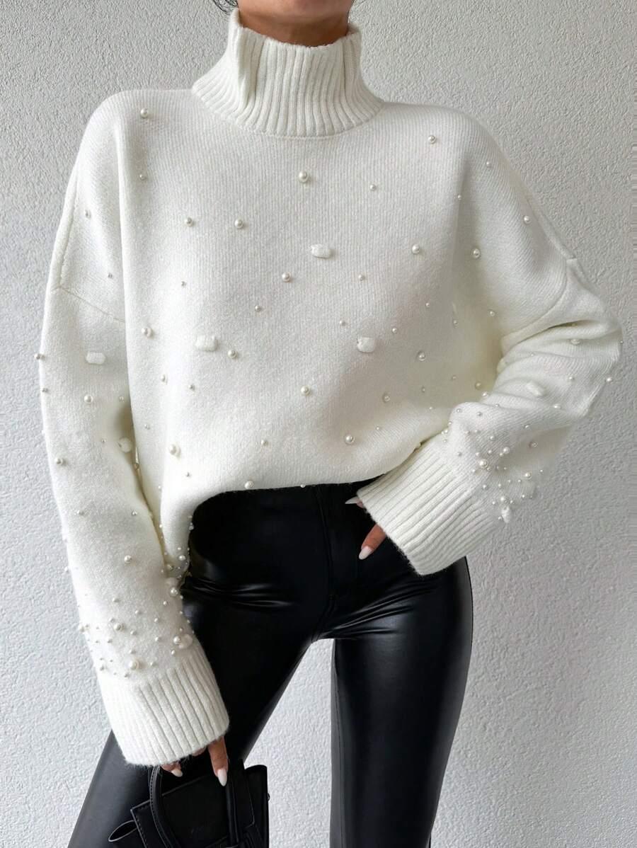 SWETER PEREŁKI ZDOBIENIE GOLF