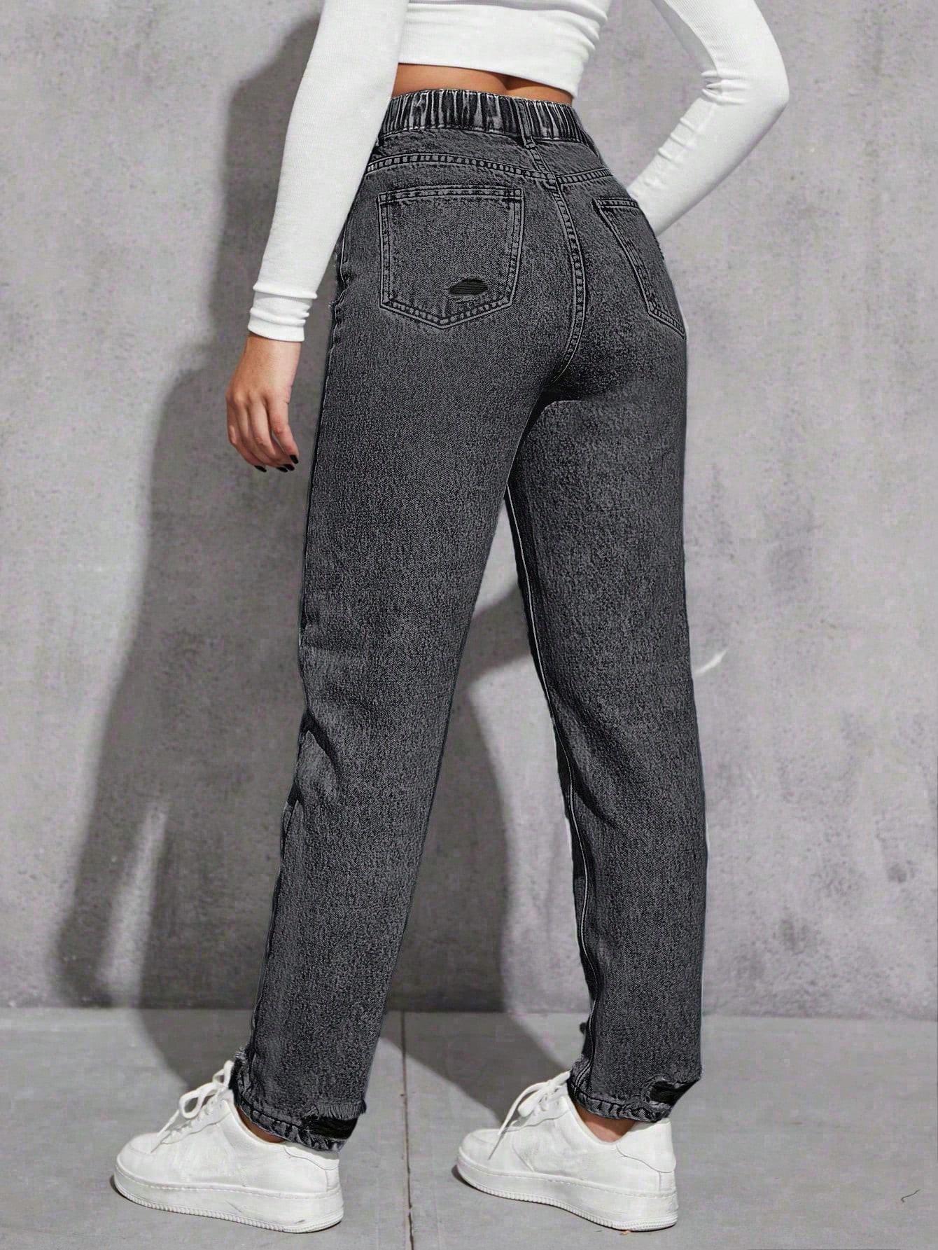 szare spodnie jeans
