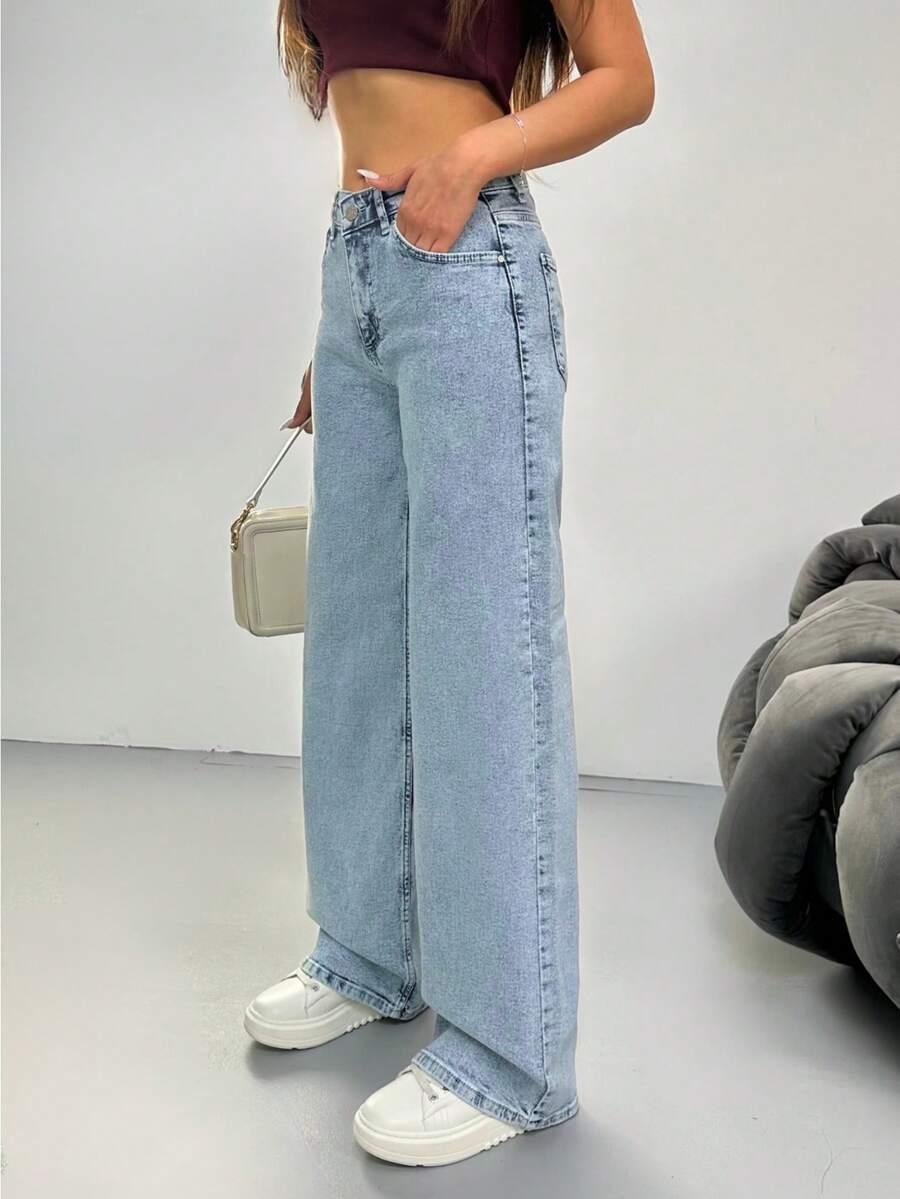 NIEBIESKIE SPODNIE JEANS