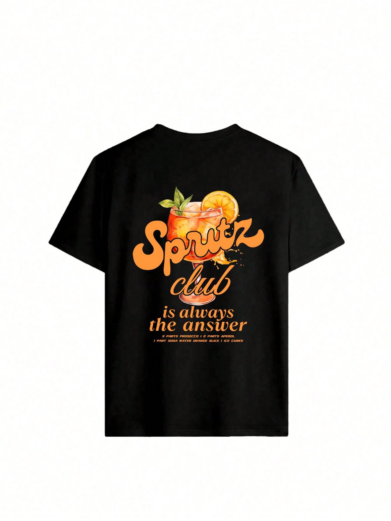 czarny t-shirt print