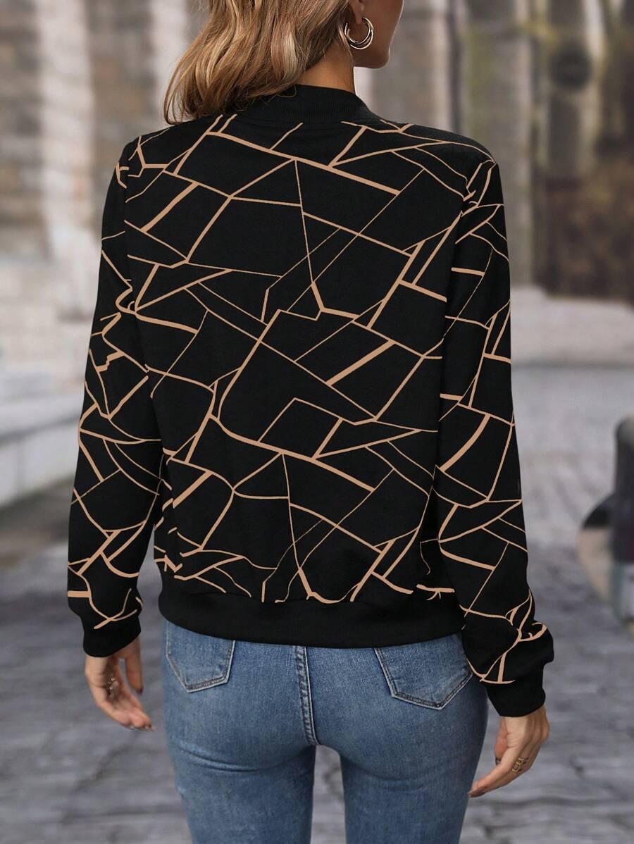 CZARNA BLUZA BOMBER WZÓR