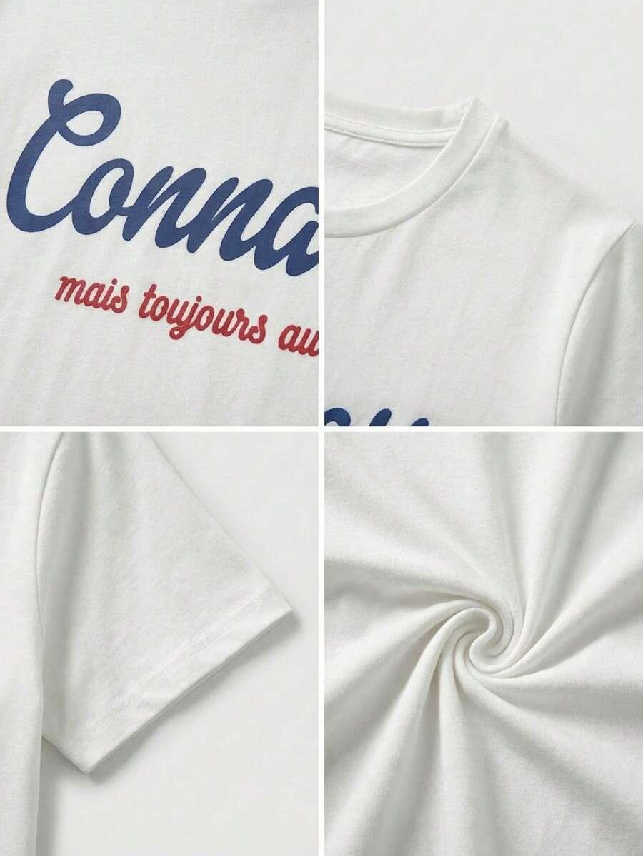 BIAŁY T-SHIRT PRINT 