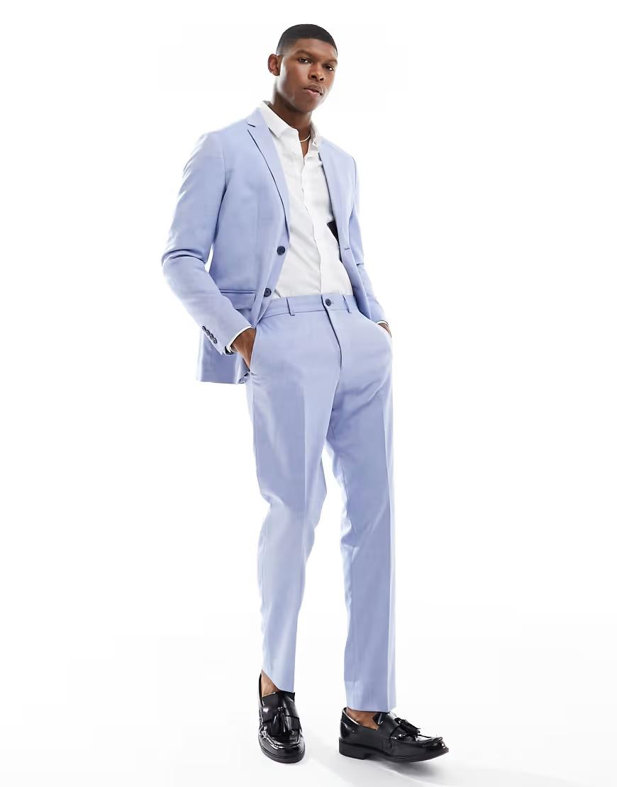 NIEBIESKIE ELEGANCKIE SPODNIE