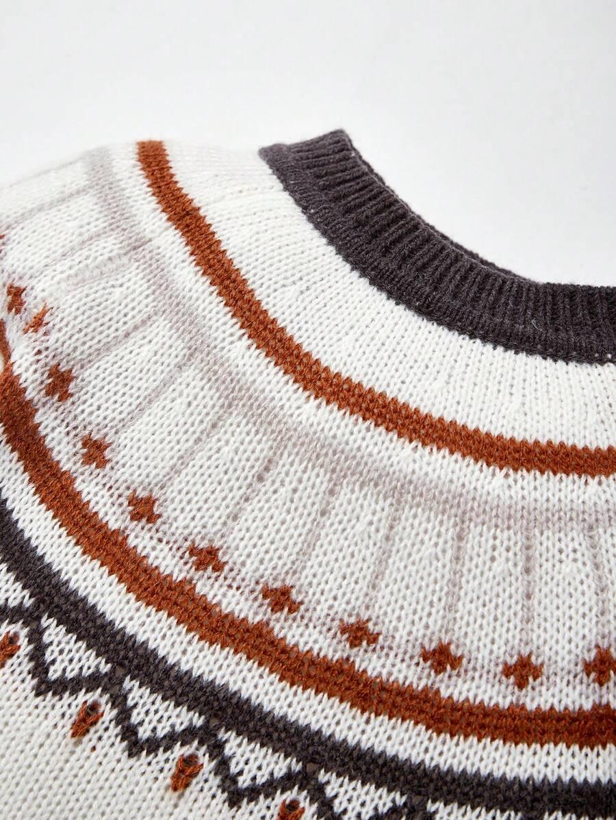 SWETER NIEMOWLĘCY Z WZOREM