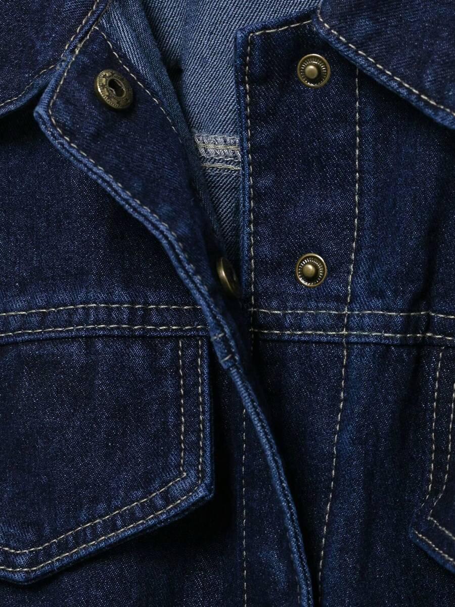 GRANATOWA KURTKA JEANS 