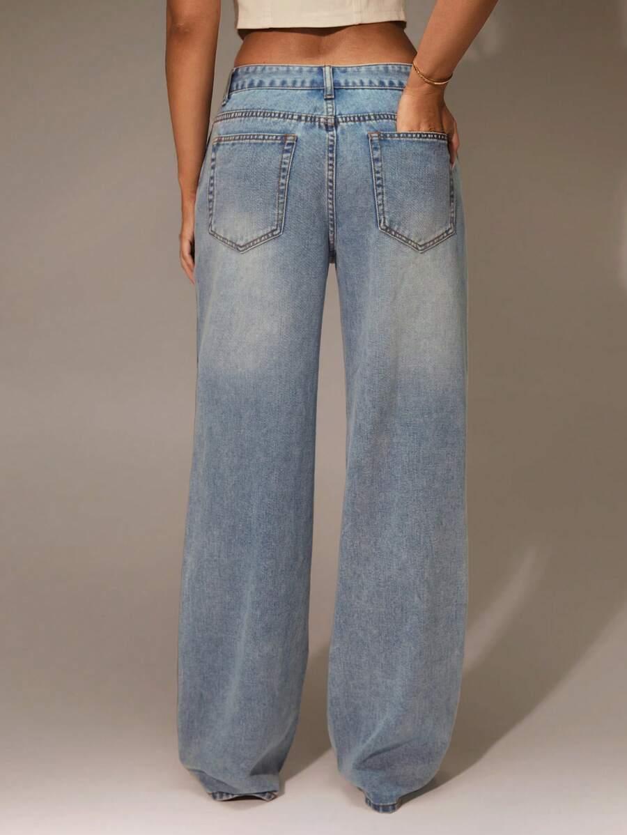 NIEBIESKIE SPODNIE JEANS 