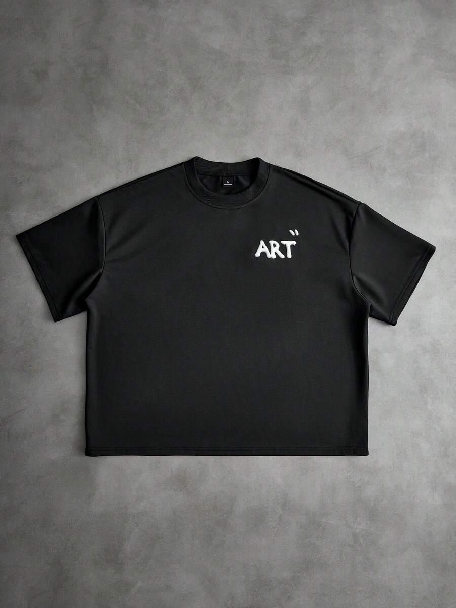 CZARNY T-SHIRT PRINT