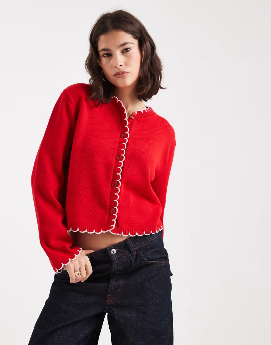 ROZPINANY SWETER KONTRAST 