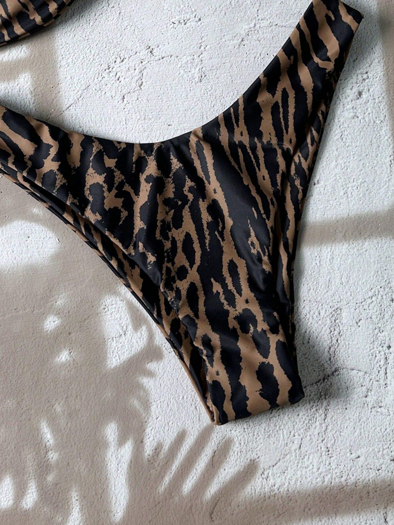 dół od bikini animal print