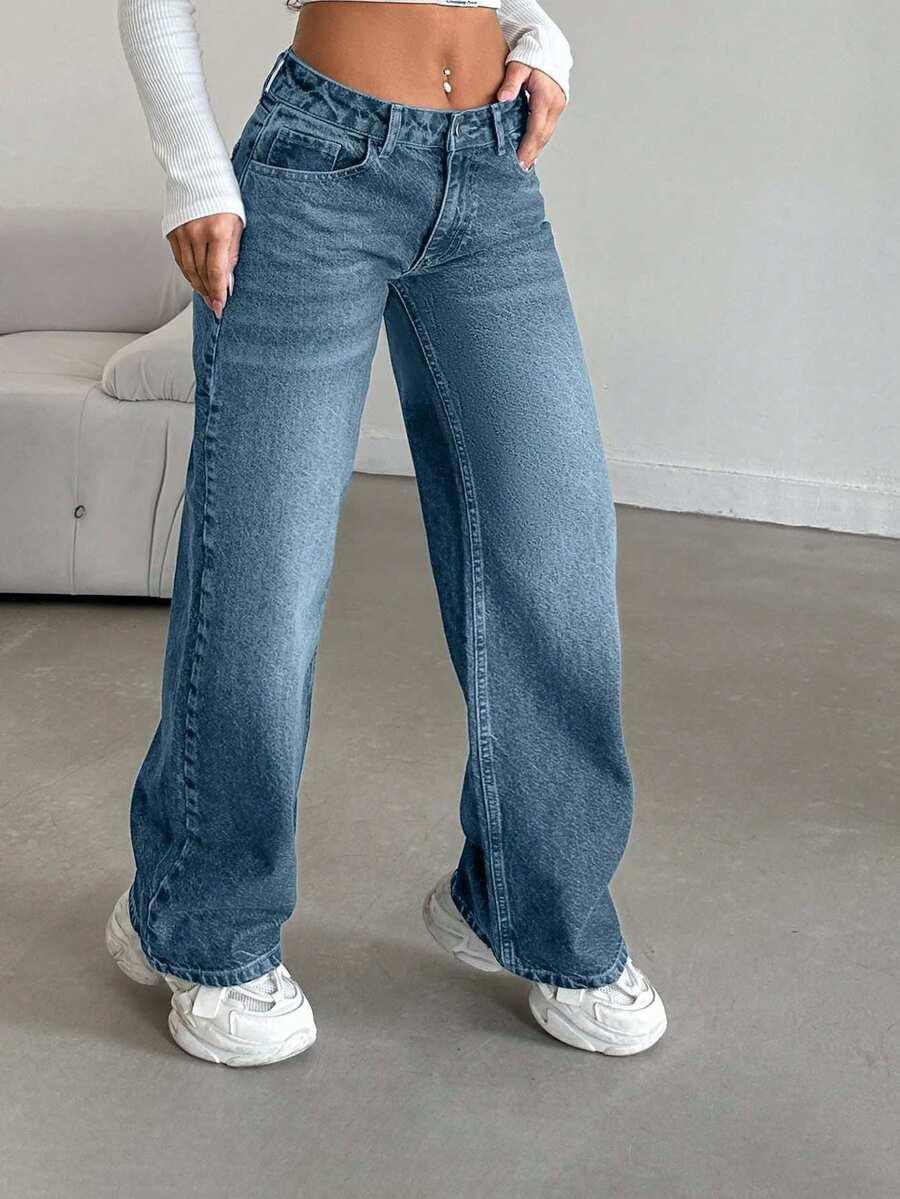NIEBIESKIE SPODNIE JEANS 