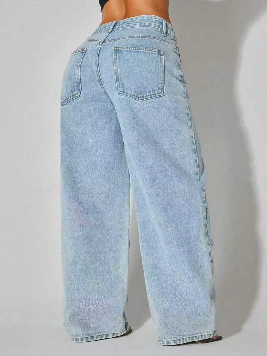 NIEBIESKIE SPODNIE JEANS