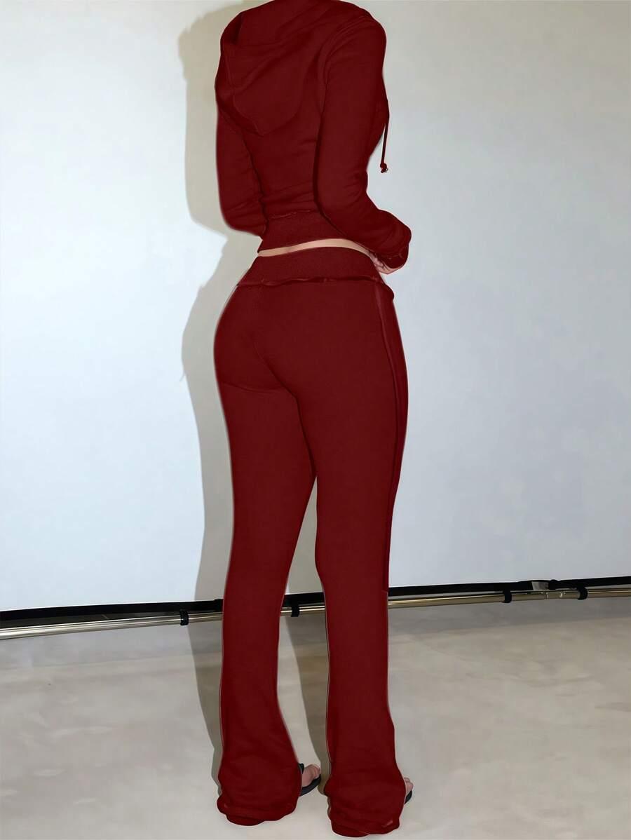 BORDOWY KOMPLET BLUZA DRESY